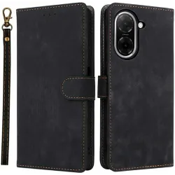 Phonesta Vintage Skin Book Wallet Case hoesje voor Xiaomi Redmi A5 171.7mm - Zwart