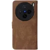 Phonesta Vintage Skin Book Wallet Case hoesje voor Vivo X200 - Bruin 8