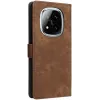 Phonesta Vintage Skin Book Wallet Case hoesje voor Xiaomi Redmi Note 14 Pro 4G - Bruin 7