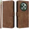 Phonesta Vintage Skin Book Wallet Case hoesje voor Oppo Reno12 F/Reno12 FS - Bruin