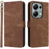 Phonesta Vintage Skin Book Wallet Case hoesje voor Xiaomi Redmi Note 14S/13 Pro / Xiaomi Poco M6 Pro - Bruin