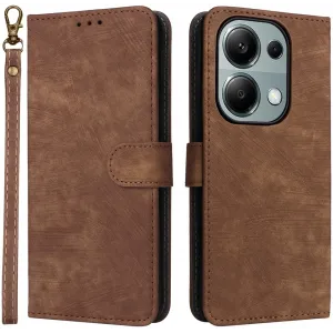 Phonesta Vintage Skin Book Wallet Case hoesje voor Xiaomi Redmi Note 14S/13 Pro / Xiaomi Poco M6 Pro - Bruin