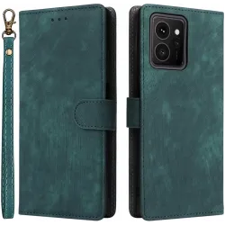 Phonesta Vintage Skin Book Wallet Case hoesje voor HMD Skyline - Groen