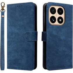 Phonesta Vintage Skin Book Wallet Case hoesje voor Xiaomi 15T - Blauw