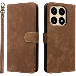 Phonesta Vintage Skin Book Wallet Case hoesje voor Xiaomi 15T - Bruin