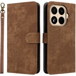 Phonesta Vintage Skin Book Wallet Case hoesje voor Xiaomi 15T Pro - Bruin
