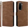Phonesta Vintage Skin Book Wallet Case hoesje voor Xiaomi Poco M7 - Bruin