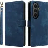 Phonesta Vintage Skin Book Wallet Case hoesje voor Samsung Galaxy Z Fold 7 - Blauw
