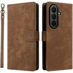 Phonesta Vintage Skin Book Wallet Case hoesje voor Samsung Galaxy Z Fold 7 - Bruin