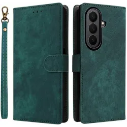 Phonesta Vintage Skin Book Wallet Case hoesje voor Samsung Galaxy Z Fold 7 - Groen