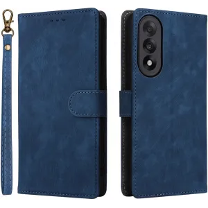Phonesta Vintage Skin Book Wallet Case hoesje voor OnePlus Nord 5 - Blauw