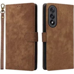Phonesta Vintage Skin Book Wallet Case hoesje voor OnePlus Nord 5 - Bruin