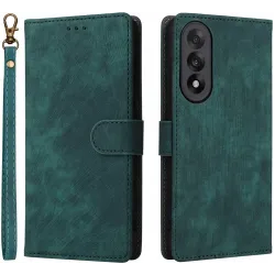 Phonesta Vintage Skin Book Wallet Case hoesje voor OnePlus Nord 5 - Groen