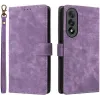 Phonesta Vintage Skin Book Wallet Case hoesje voor OnePlus Nord 5 - Paars