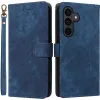 Phonesta Vintage Skin Book Wallet Case hoesje voor Samsung Galaxy S25 FE - Blauw