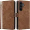 Phonesta Vintage Skin Book Wallet Case hoesje voor Samsung Galaxy S25 FE - Bruin
