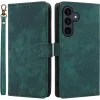 Phonesta Vintage Skin Book Wallet Case hoesje voor Samsung Galaxy S25 FE - Groen