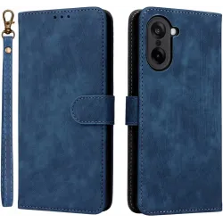 Phonesta Vintage Skin Book Wallet Case hoesje voor OnePlus Nord CE5 - Blauw