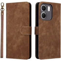 Phonesta Vintage Skin Book Wallet Case hoesje voor Oppo A5x - Bruin