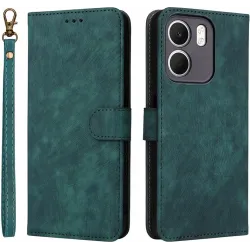 Phonesta Vintage Skin Book Wallet Case hoesje voor Oppo A5x - Groen
