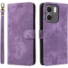 Phonesta Vintage Skin Book Wallet Case hoesje voor Oppo A5x - Paars 0