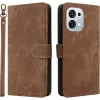 Phonesta Vintage Skin Book Wallet Case hoesje voor Oppo A6 Pro - Bruin