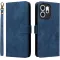 Phonesta Vintage Skin Book Wallet Case hoesje voor Oppo Reno14 F/FS - Blauw