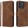 Phonesta Vintage Skin Book Wallet Case hoesje voor Motorola Edge 70 - Bruin