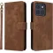 Phonesta Vintage Skin Book Wallet Case hoesje voor Motorola Edge 70 - Bruin