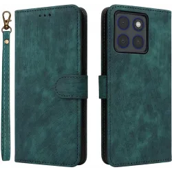 Phonesta Vintage Skin Book Wallet Case hoesje voor Motorola Edge 70 - Groen