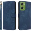 Phonesta Vintage Skin Book Wallet Case hoesje voor Motorola Moto G06/G06 Power - Blauw
