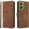 Phonesta Vintage Skin Book Wallet Case hoesje voor Motorola Moto G06/G06 Power - Bruin