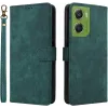 Phonesta Vintage Skin Book Wallet Case hoesje voor Motorola Moto G06/G06 Power - Groen