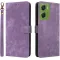 Phonesta Vintage Skin Book Wallet Case hoesje voor Motorola Moto G06/G06 Power - Paars