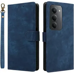 Phonesta Vintage Skin Book Wallet Case hoesje voor Xiaomi Redmi 15 - Blauw