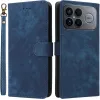 Phonesta Vintage Skin Book Wallet Case hoesje voor Xiaomi Poco F8 Ultra - Blauw
