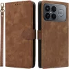 Phonesta Vintage Skin Book Wallet Case hoesje voor Xiaomi Poco F8 Ultra - Bruin