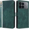 Phonesta Vintage Skin Book Wallet Case hoesje voor Xiaomi Poco F8 Ultra - Groen