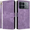 Phonesta Vintage Skin Book Wallet Case hoesje voor Xiaomi Poco F8 Ultra - Paars