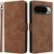 Phonesta Vintage Skin Book Wallet Case hoesje voor Google Pixel 10 Pro XL - Bruin