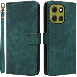 Phonesta Vintage Skin Book Wallet Case hoesje voor Motorola Moto G86 - Groen