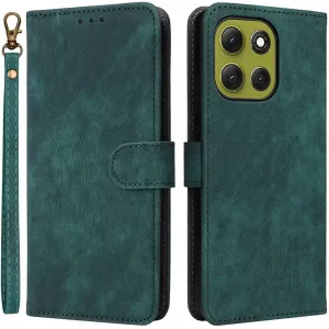 Phonesta Vintage Skin Book Wallet Case hoesje voor Motorola Moto G86 Power - Groen