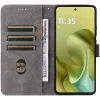Phonesta Vintage Skin Book Wallet Case hoesje voor Motorola Moto G86 Power - Zwart 2