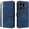 Phonesta Vintage Skin Book Wallet Case hoesje voor Oppo Find X9 Pro - Blauw 0