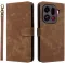 Phonesta Vintage Skin Book Wallet Case hoesje voor Oppo Find X9 Pro - Bruin