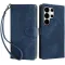 Phonesta Vintage Skin Book Wallet Case hoesje voor Samsung Galaxy S26 Ultra - Blauw