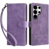 Phonesta Vintage Skin Book Wallet Case hoesje voor Samsung Galaxy S26 Ultra - Paars 0
