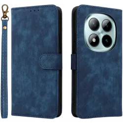 Phonesta Vintage Skin Book Wallet Case hoesje voor Xiaomi Redmi Note 15 Pro 5G - Blauw