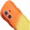 Phonesta Wavy Gradient Silicone Back Cover hoesje voor Apple iPhone 16 Plus - Oranje/Geel 6