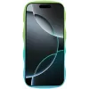 Phonesta Wavy Gradient Silicone Back Cover hoesje voor Apple iPhone 16 Pro - Groen/Blauw 3